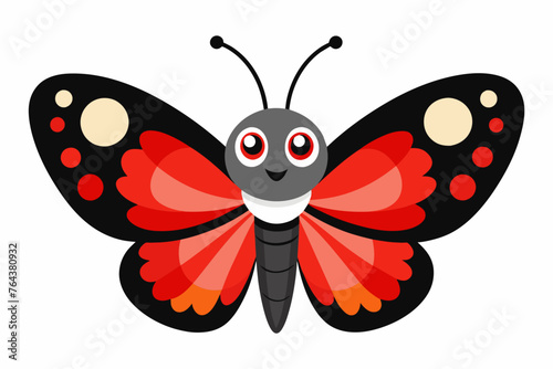 red admiral vector illustration