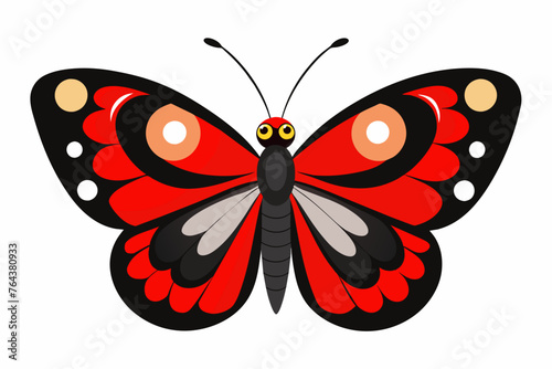 red admiral vector illustration
