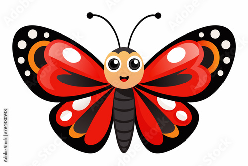 red admiral vector illustration