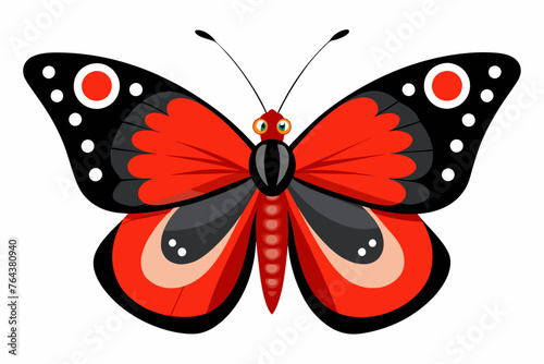 red admiral vector illustration