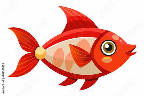 redtall catfish vector illustration