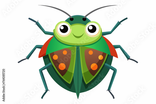 shield bug vector illustration