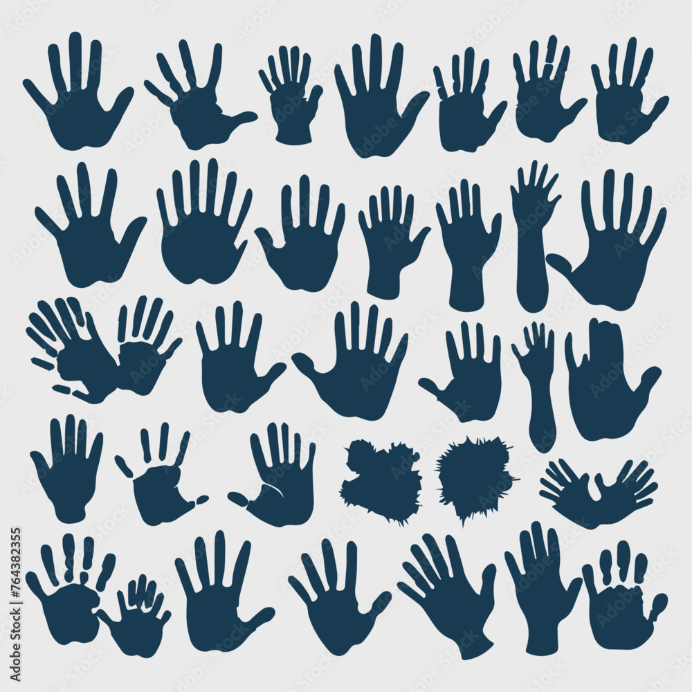 handprint silhouette collection