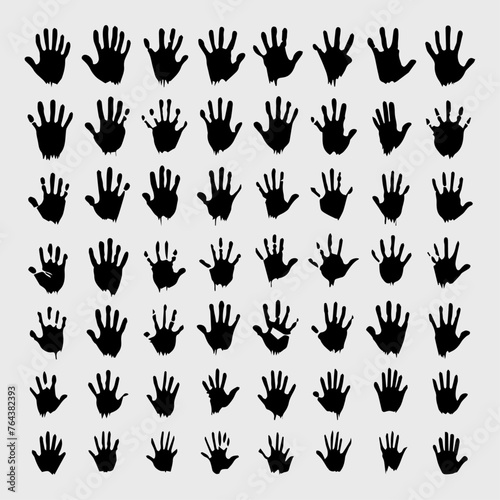 handprint silhouette collection