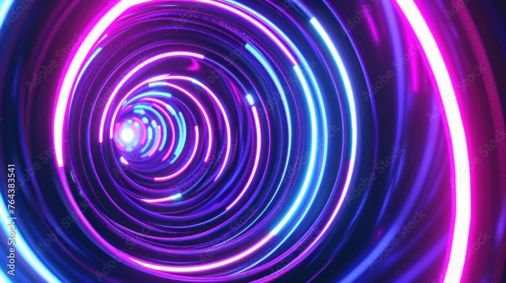 Abstract radial laser neon line circular geometry tech background. AI generated image Abstract radial laser neon line circular geometry tech background. AI generated image