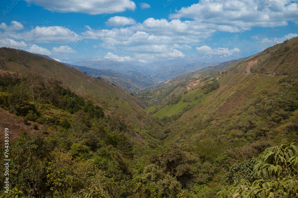 Landscape Via El Toyo-Cañas Gordas in Antioquia; Colombia. 