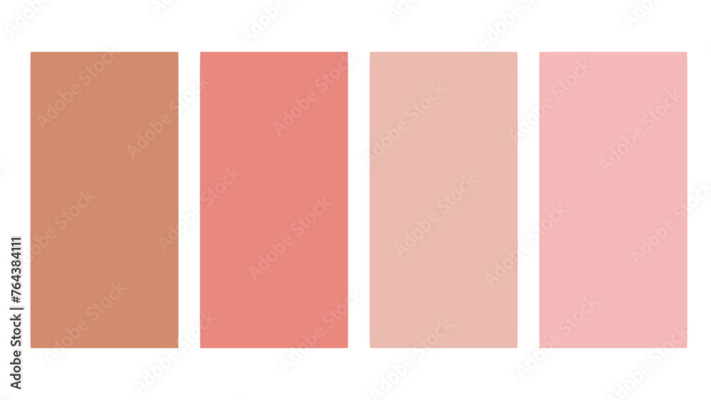 Brown pastel color palette. Set of bright color palette combination in rgb hex. Color palette for ui ux design. Abstract vector illustration for your graphic design, banner, poster or landing page