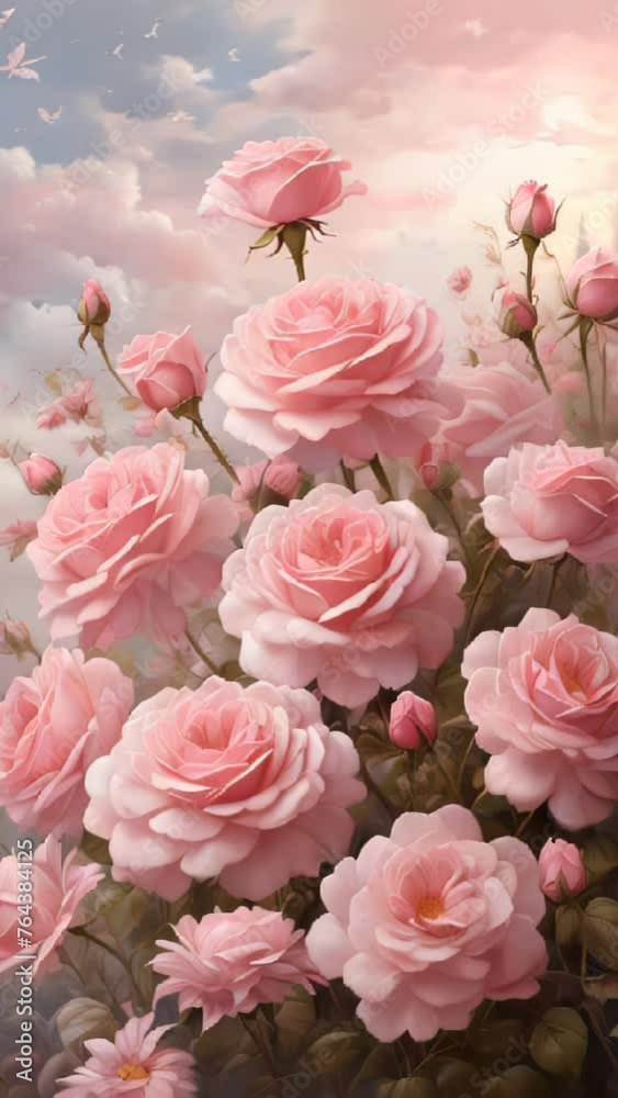 BOUQUET OF ROSES. VIDEO. VERTICAL. BOUQUET OF ROSES. VIDEO. VERTICAL.