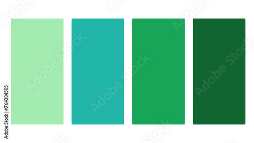 Green color palette. Set of bright color palette combination in rgb hex. Color palette for ui ux design. Abstract vector illustration for your graphic design, banner, poster or landing page