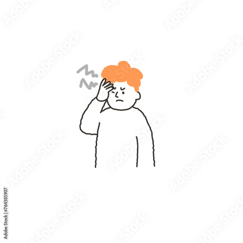 頭が痛い男性