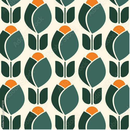 Scandinavian Tulips Designs in Fabric, Wallpaper and Home Decor
