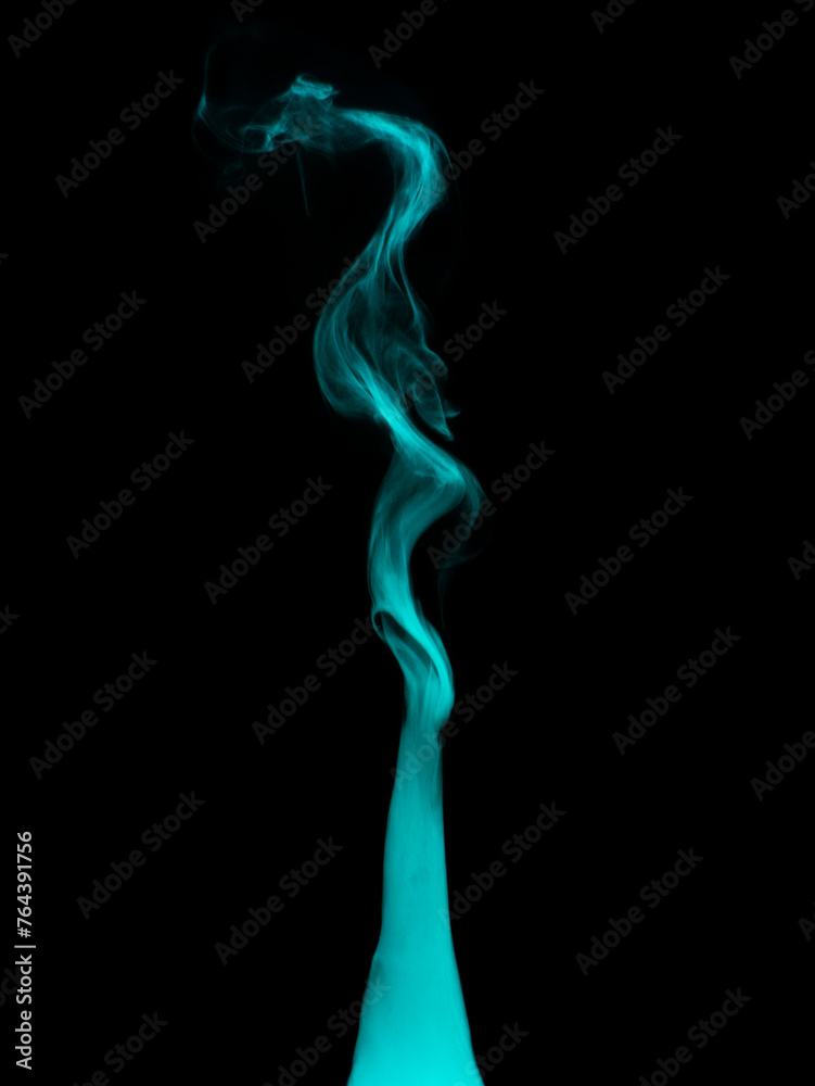 Chaotic mixing smoke creates abstract patterns on a black background Chaotic mixing smoke creates abstract patterns on a black background