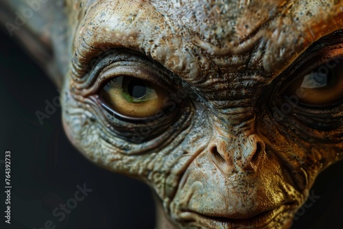 Close-up of an alien's head