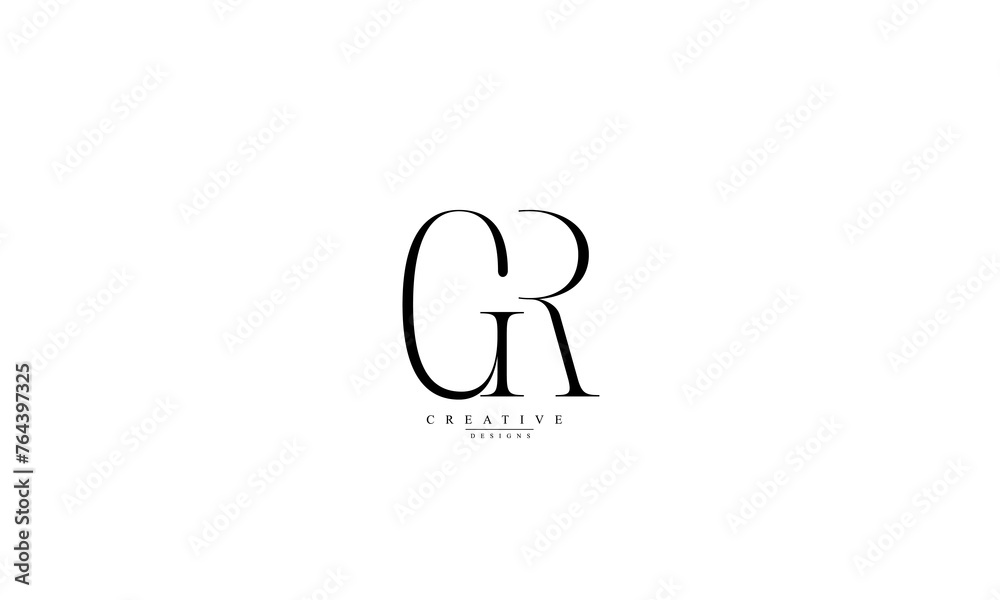 Alphabet letters Initials Monogram logo GR RG G R Alphabet letters Initials Monogram logo GR RG G R