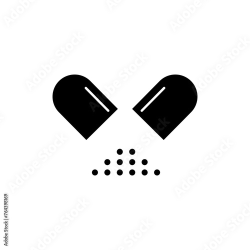 Pill icon simple flat vector illustration on white background..eps