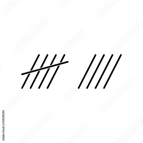 Tally counter icon simple vector liner illustration on white background..eps