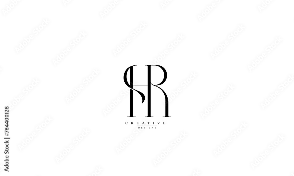 Alphabet letters Initials Monogram logo HR RH H R Alphabet letters Initials Monogram logo HR RH H R