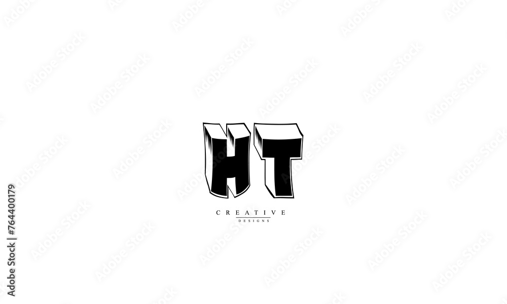 Alphabet letters Initials Monogram logo HT TH H T Alphabet letters Initials Monogram logo HT TH H T