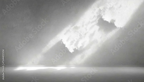Gray concrete wall background illustration with lighting. Living room or bedroom. 