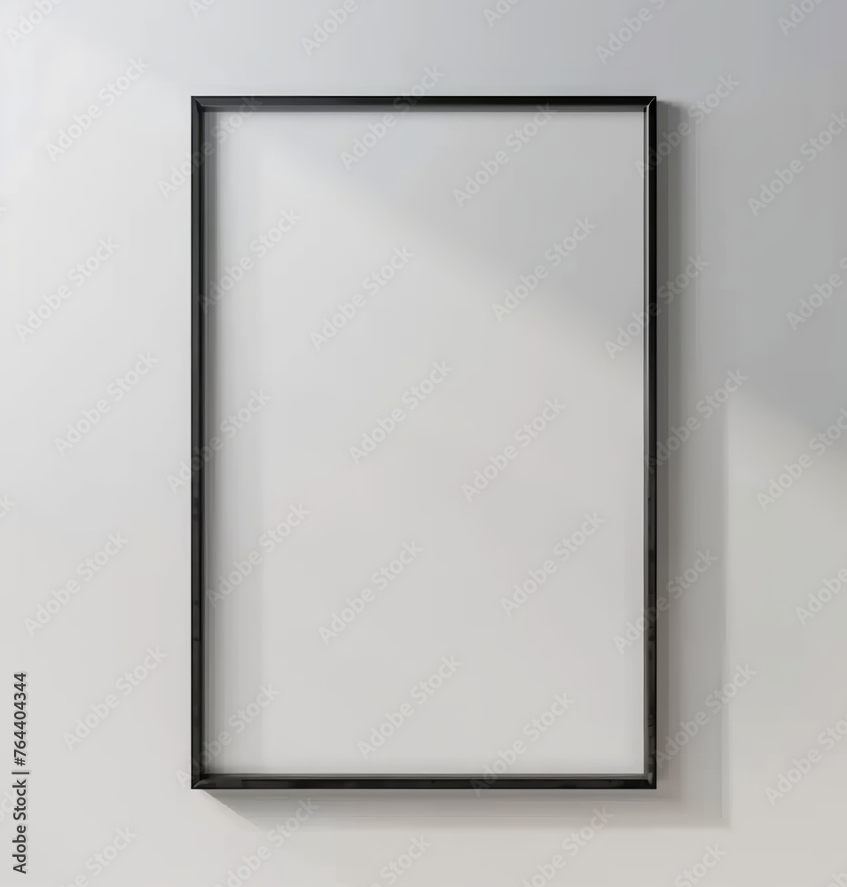 Close-Up Mockup of Poster Frame. Presented in 3D Render. Made with Generative AI Technology