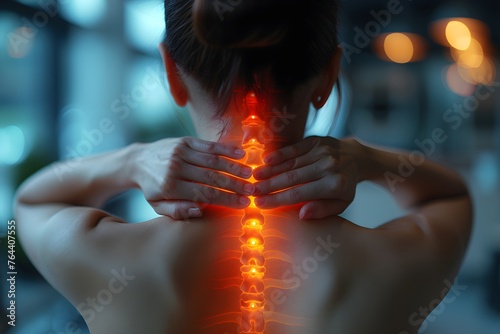 首の痛みに悩む女性 © CrioStudio