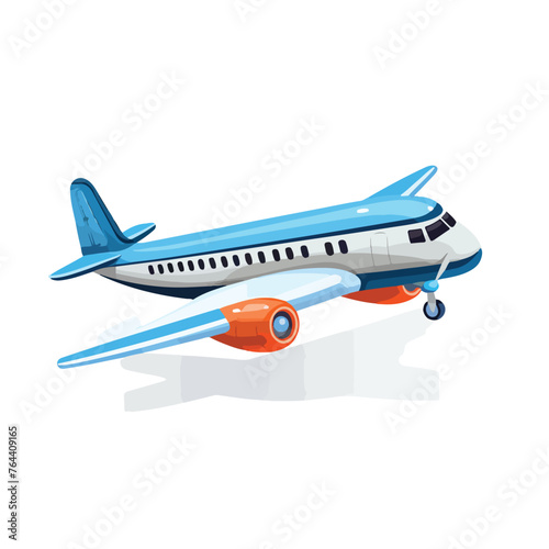 Isolated airplane toy design flat vector illustration