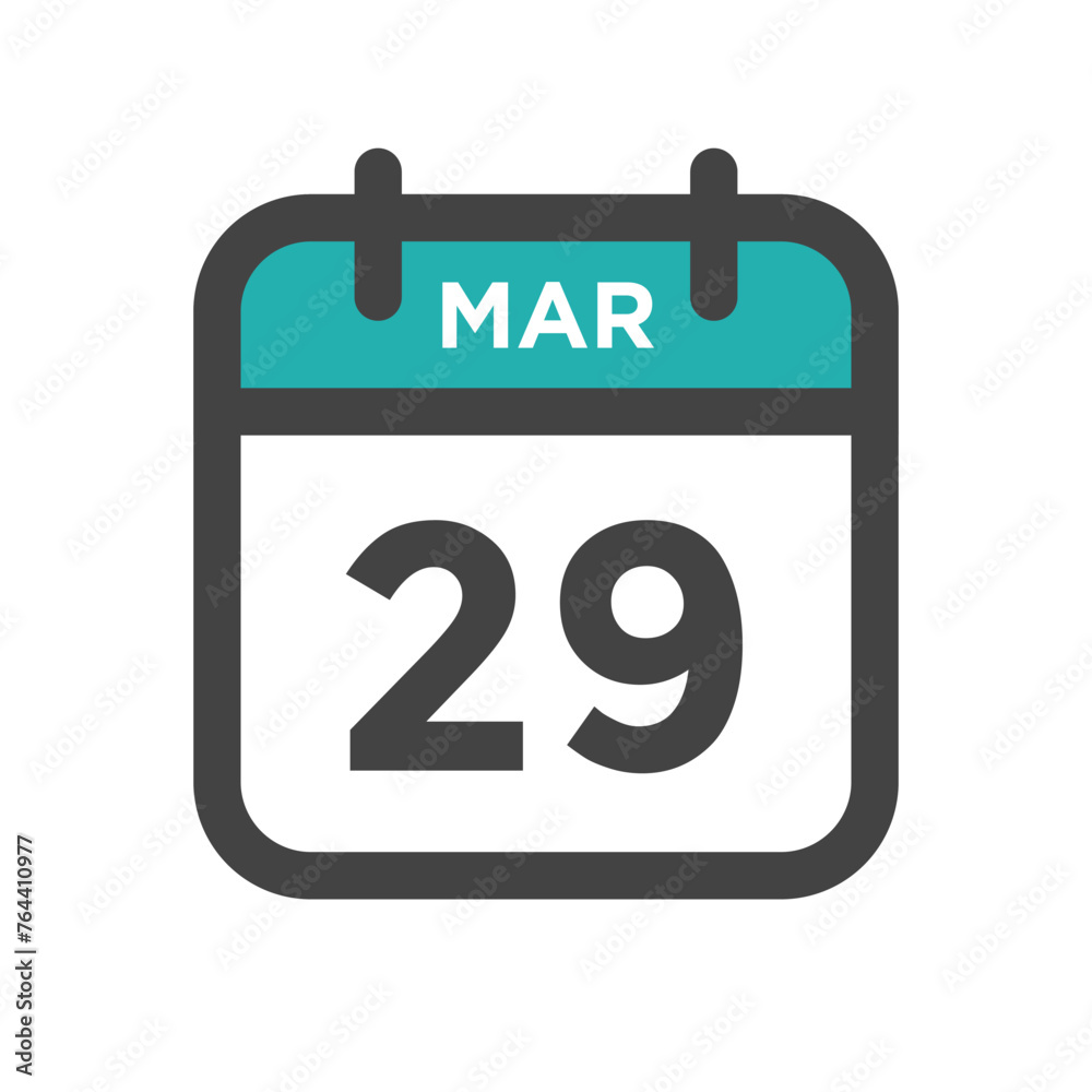 March 29 Calendar Day or Calender Date for Deadlines or Appointment March 29 Calendar Day or Calender Date for Deadlines or Appointment