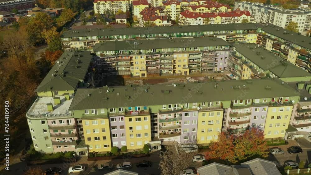 Beautiful Housing Estate Mlociny Warsaw Aerial View Poland Beautiful Housing Estate Mlociny Warsaw Aerial View Poland
