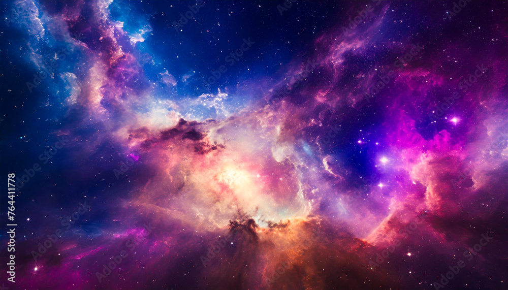 vision of the galaxy from space background