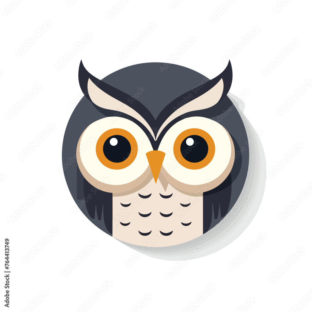 Owl icon design flat vector illustration isolated w