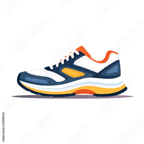 Sport shoe icon flat vector illustration isolated w