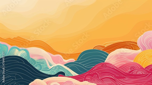 Asian waves and tropical waves and AAPI colors photo