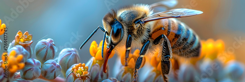 bee on a flower, Close  Up of Bumblebee on Plant © AAmir