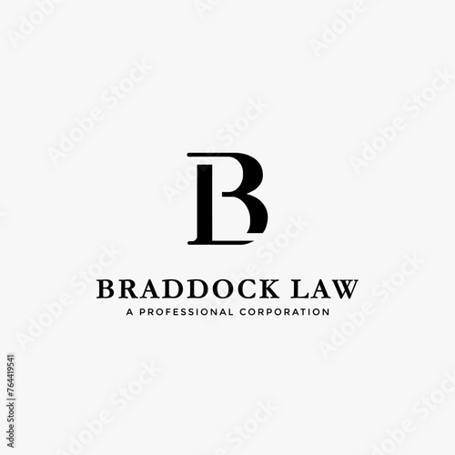 Initial letter logo B and L, BL LB monogram logo icon on white background
