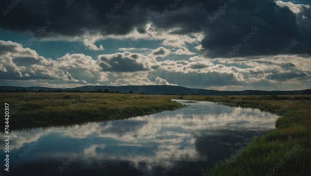 Obraz premium Landscape with clouds 