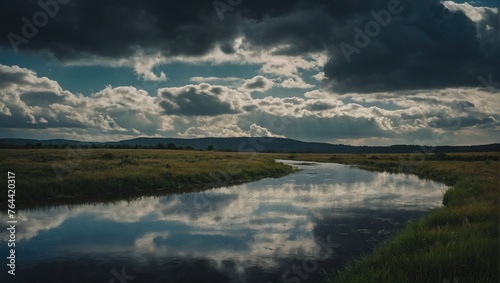 Landscape with clouds 