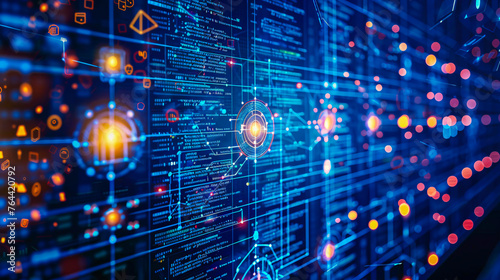 Digital Coding and Technology Concept  Computer Programming and Data Background