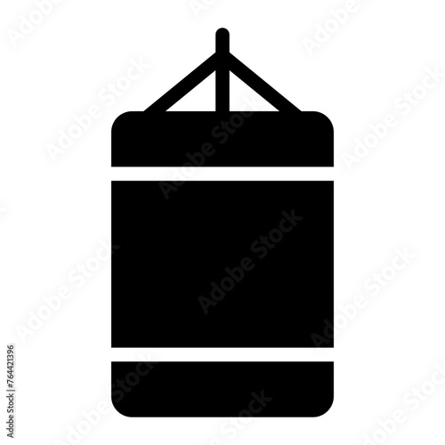 This is the Boxing Bag icon from the Sport icon collection with an Solid style