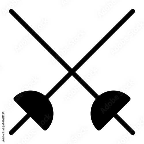 This is the Fencing icon from the Sport icon collection with an Solid style