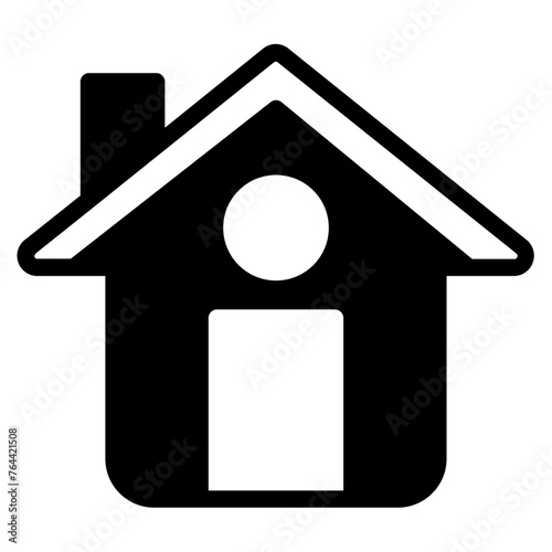 Home address glyph icon