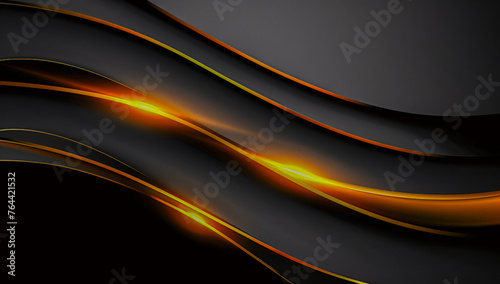 Dynamic light waves in motion, abstract design blending colors and energy