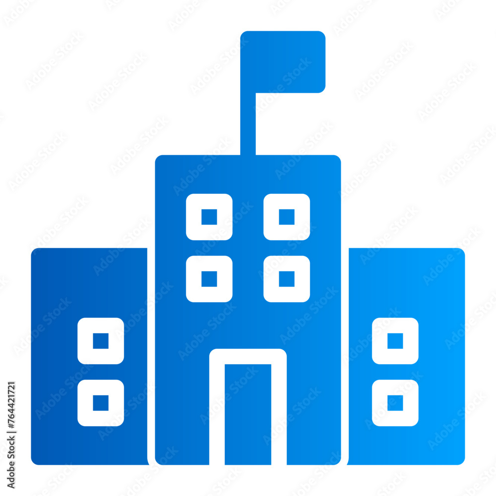 This is the Fortress icon from the Sport icon collection with an solid gradient style This is the Fortress icon from the Sport icon collection with an solid gradient style