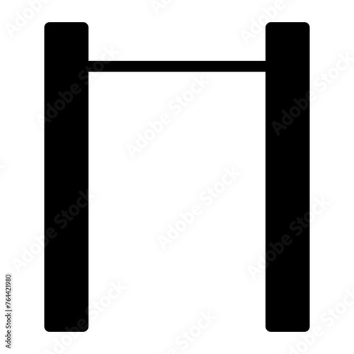 This is the Pull Up Bar icon from the Sport icon collection with an mixed style