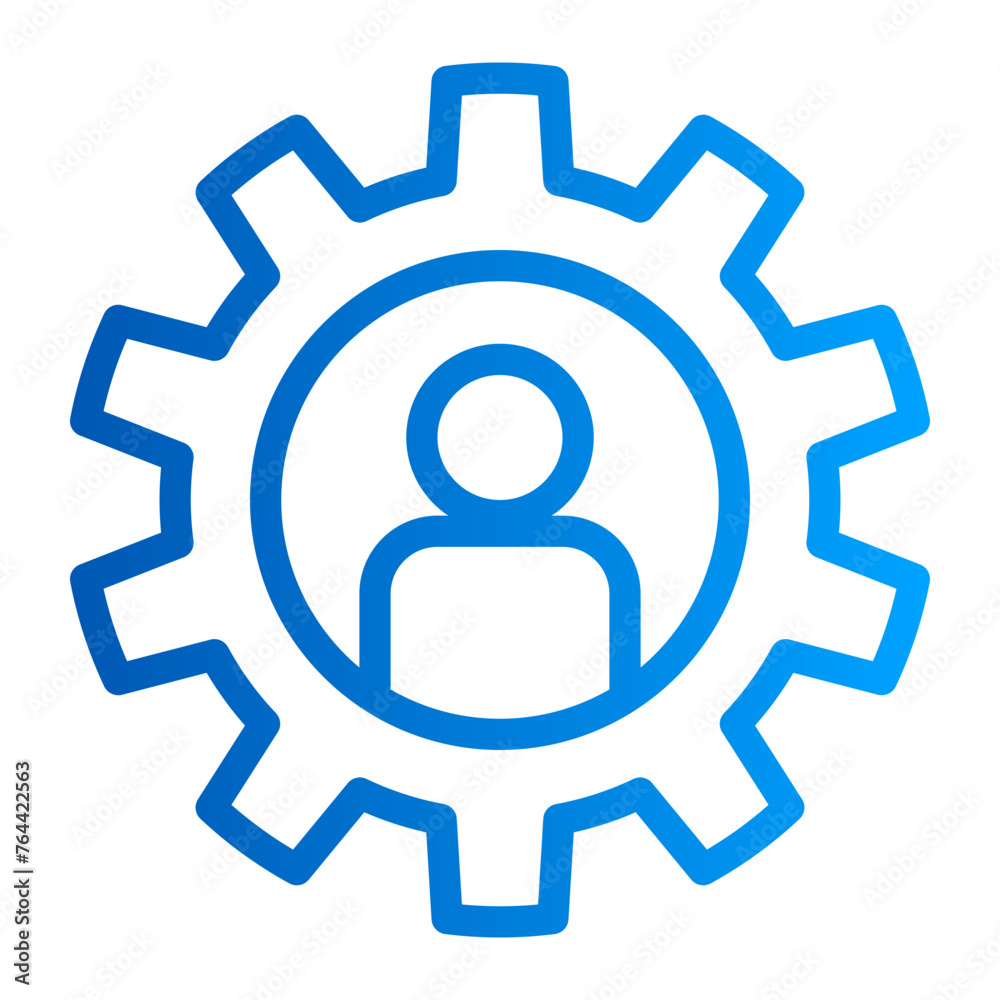 This is the Project Manager icon from the Tools and Construction icon collection with an Outline gradient style