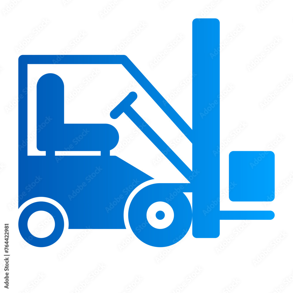 This is the Forklift icon from the Tools and Construction icon collection with an solid gradient style