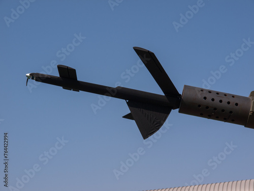 Italian Horus tank UAV launched from the 120mm Gun of Centauro at IDEX 2011