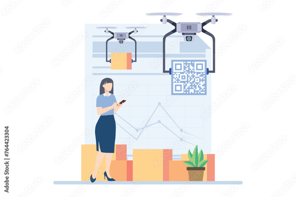 Business Presentation Flat Design Illustration