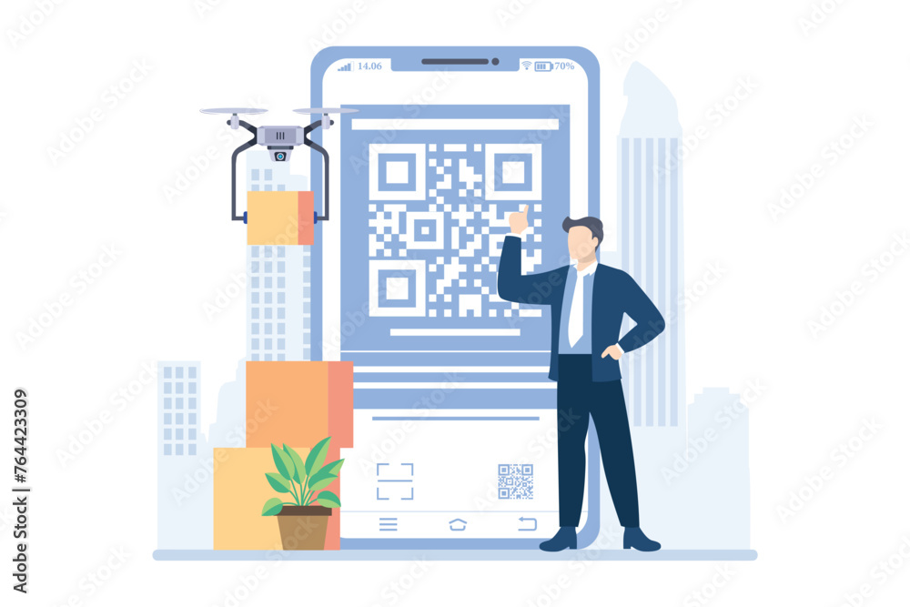 Business Presentation Flat Design Illustration Business Presentation Flat Design Illustration