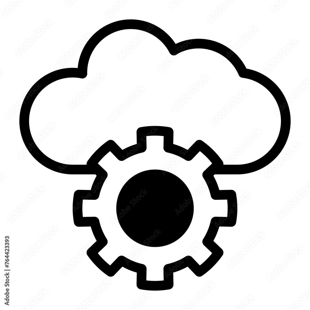 This is the Cloud Settings icon from the Tools and Construction icon collection with an mixed style This is the Cloud Settings icon from the Tools and Construction icon collection with an mixed style