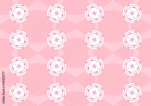 seamless polka dot pattern on sweet pink background